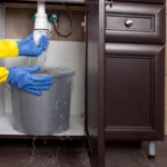 how to clean a flooded bathroom