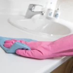 how to clean bathroom countertops