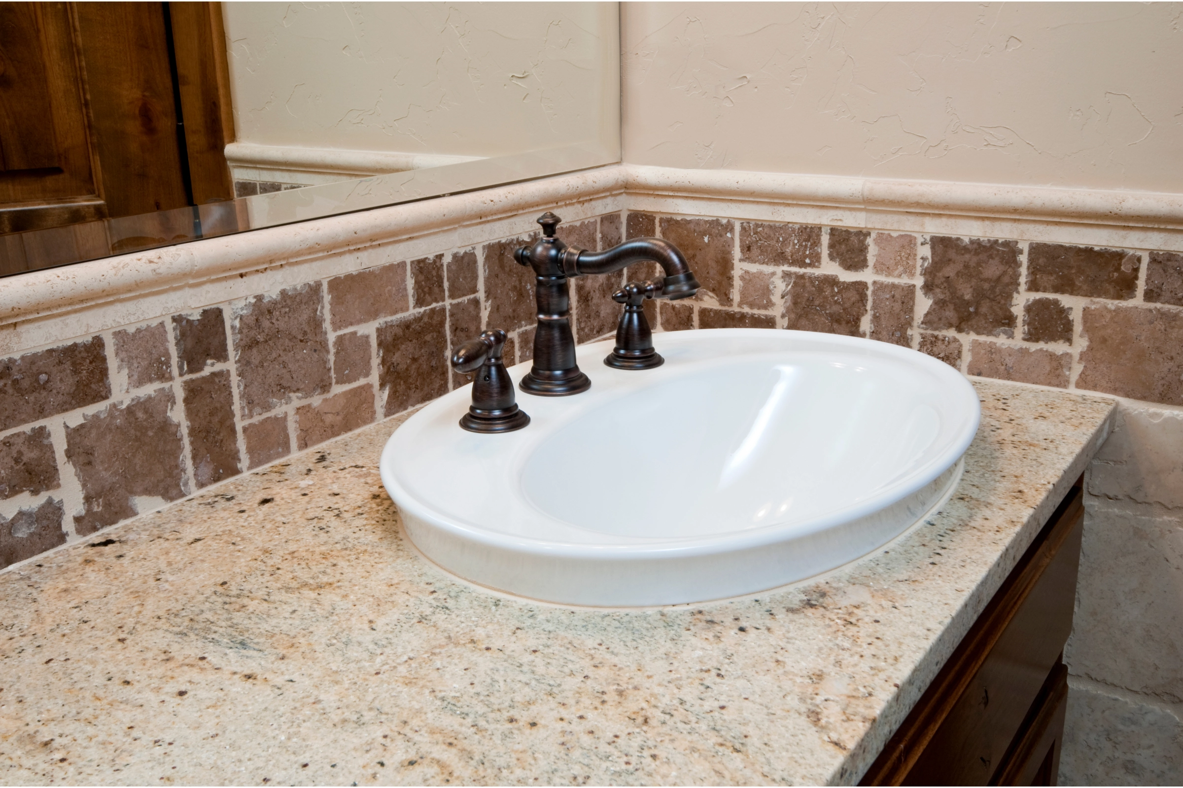 how to clean bathroom countertops granite