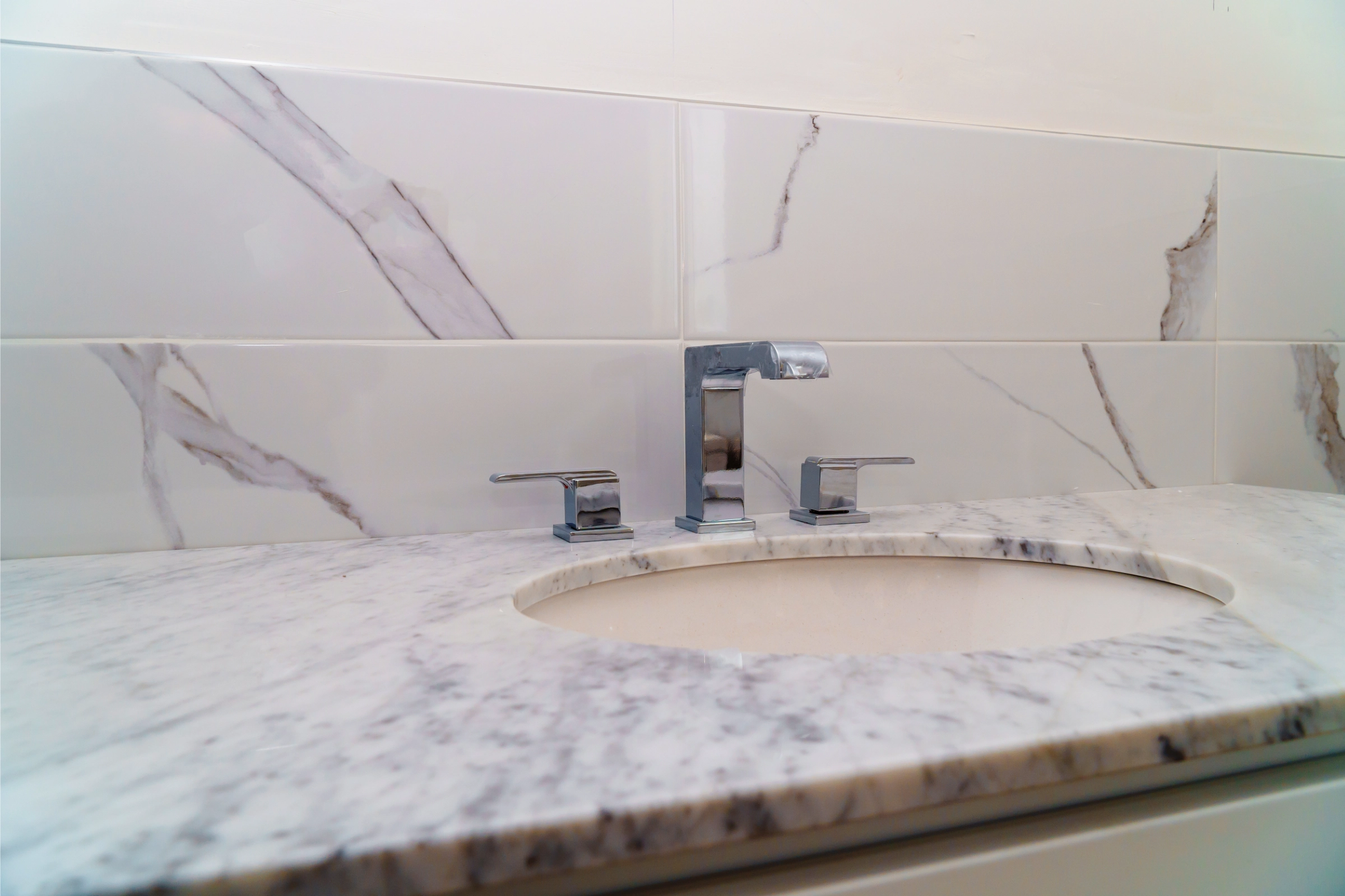 how to clean bathroom countertops marble